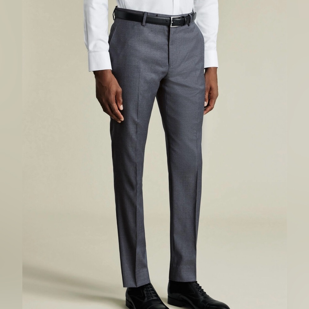 C. TYRWHITT CLASSIC FIT NATURAL STRETCH TWILL TROUSER AIRFORCE BLUE - 42W / 34L - Picture 2 of 7